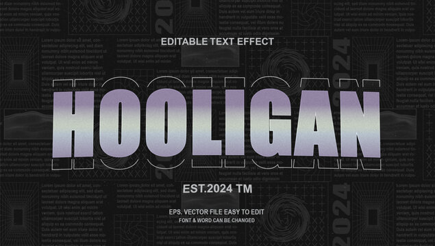 Street wear t shirt editable text effect template