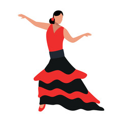 Sticker - beautiful flamenco dancer woman