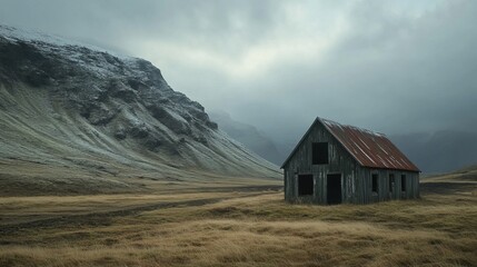 Wall Mural - Abandoned Iceland Farm Home