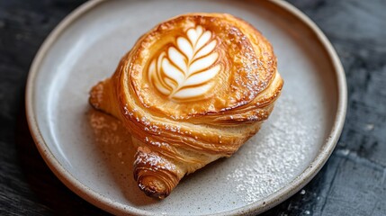 Wall Mural - Croissant Coffee