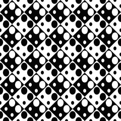 Poster - Geometrical ellipse pattern background - monochrome repeating abstract vector graphic design with ellipses