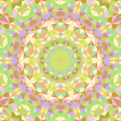 Poster - Geometrical polygonal abstract radial tiled mosaic pattern mandala background design - circular hypnotic vector graphic from triangle polygons