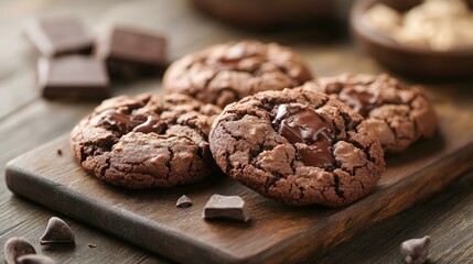 scrumptious, healthful, homemade chocolate cookies