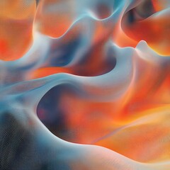 Canvas Print - Gradient-filled abstract digital waves creating a mesmerizing pattern photo