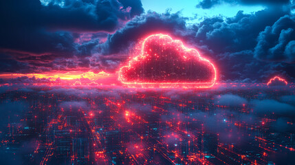 Poster - Hybrid Cloud Integration Architecture in Data Center with AI, On-Premises Infrastructure, and Seamless Data Processing at Sunset
