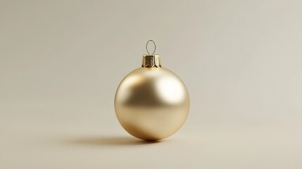 A gold ornament is sitting on a white background