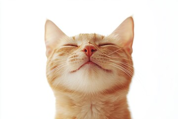 An adorable fluffy portrait of a kitten smiling at the camera that is isolated on a clear png background. The cat is having a funny moment, is a lovely cat, and the pet concept is pet.