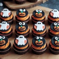 Wall Mural - Halloween Cupcakes 