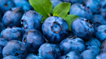 Poster - Background of the fresh blueberries. 