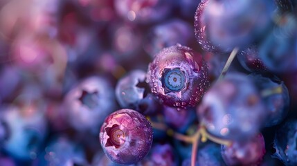 Canvas Print - Background of the fresh blueberries. 