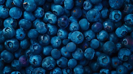 Canvas Print - Background of the fresh blueberries. 