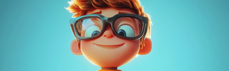 Poster - cool 3d cartoon kid