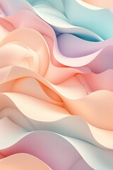 Wall Mural - An abstract background designed with a variety of pastel colors in a 3D style  AI generated illustration