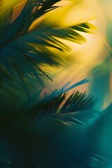 Poster - Cinematic and tight snapshot of abstract nature within a minimalistic design AI generated illustration