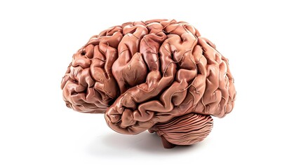 human brain on white background. 