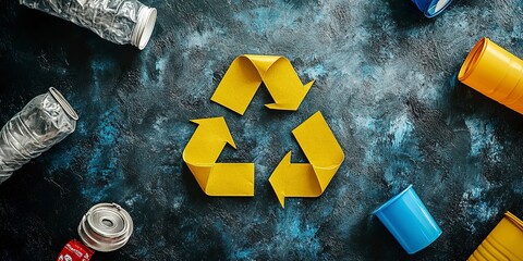 Wall Mural - recycling icon.