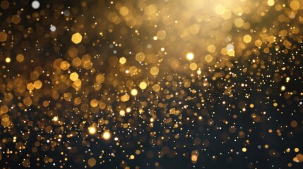 Canvas Print - Golden Bokeh Lights