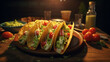 © Tahiea Easmin Riya - Grilled meat and chicken tacos with vegetables