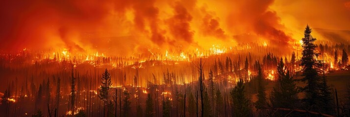 Sticker - Wildfires release carbon dioxide (CO2) and other greenhouse gases (GHG), intensifying climate change.