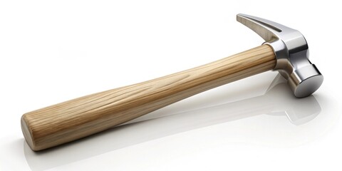 rendering of a hammer on a white background, rendering, tool, hammer, isolated, construction, equipment,graphic design