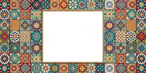 Wall Mural - Graphic representation of a square with various designs and patterns , square, shape, geometric, abstract, texture, pattern