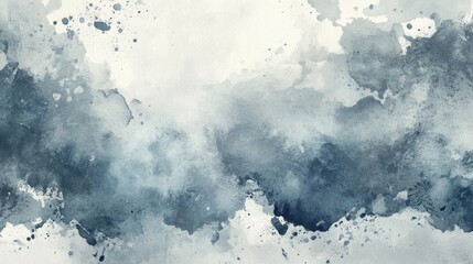 Poster - Watercolor illustration featuring a gray background crafted by hand