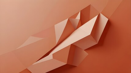 Poster - SHAPE ABSTRACT PEACH COLOR 