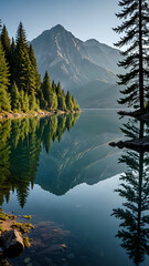 Wall Mural - lake in the morning