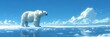 © Premium Graphics - Polar bears isolated shrinking ice caps a stark image of the effects of Climate Change and global warming emphasizing the importance of conservation efforts