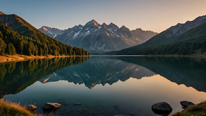 Wall Mural - lake in the mountains