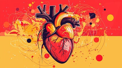 Wall Mural - 3d rendered illustration of a red heart