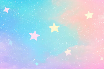 pastel stars with a gradient sky pastel background