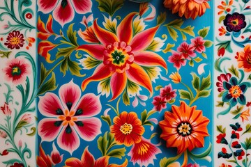 Vibrant Scandinavian Rosemaling Traditional Floral Art Designs