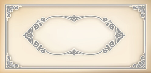 Poster - Vector border design decoration pattern style. Frame border design is pattern. Frame photo line art. Art frame border. Wedding border Text.