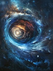 Wall Mural - black hole in space