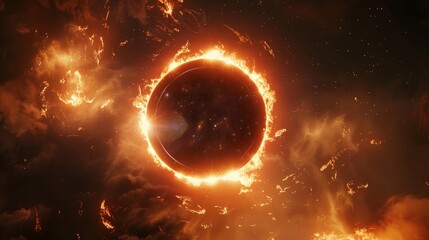 Wall Mural - black hole in space