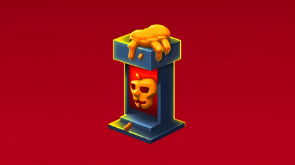 Poster - Game Over game icon 3d pixel cartoon