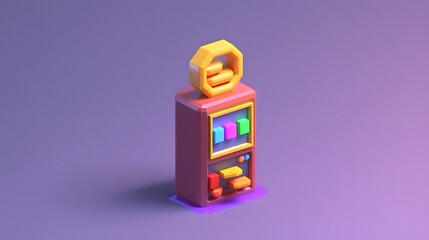 Sticker - Pause game icon 3d pixel cartoon