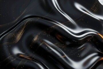 Wall Mural - Abstract Black and Gold Swirling Background with Glitter