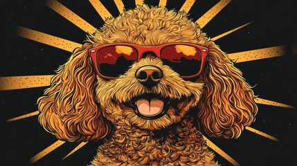 Wall Mural - Cool Dog in Sunglasses