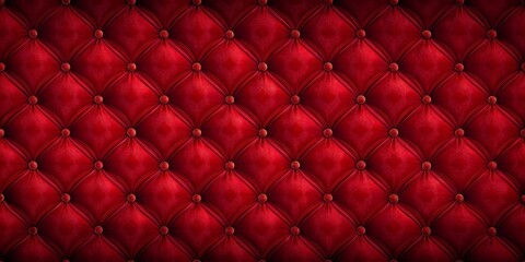 Red velvet capitone pattern background with an antique and luxurious backdrop