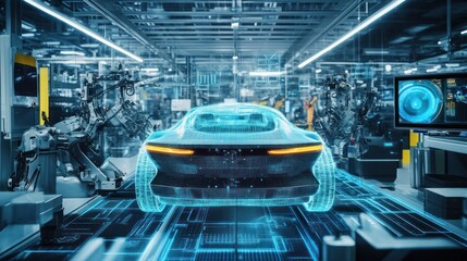 Sticker - Digital Car Manufacturing: A Glimpse into the Future