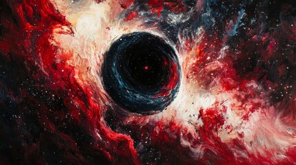 Wall Mural - black hole in space
