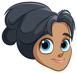 Poster - Smiling Cartoon Princess Portrait