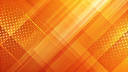 Wall Mural - Vibrant orange gradient background with diagonal geometric patterns