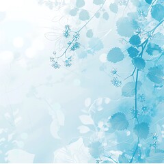 Wall Mural - A vector art background with a soft gradient from light blue to white, accented by delicate floral patterns subtly incorporated into the design. 8k UHD, suitable for high-quality printing or 