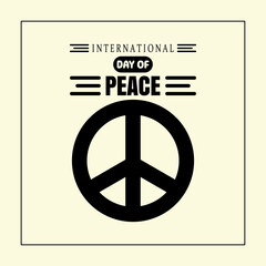 The International Day of Peace, also known as World Peace Day, is a United Nations holiday observed annually on 21 September. inspires creative designs: banners, posters, social media post, background