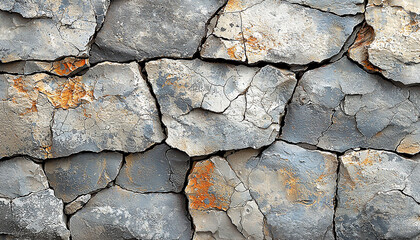 Poster - Dirty old stone wall in construction industry backdrop generated by AI