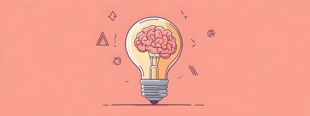Poster - Illuminating the Mind:A Light Bulb Symbolizing Innovation and Creativity