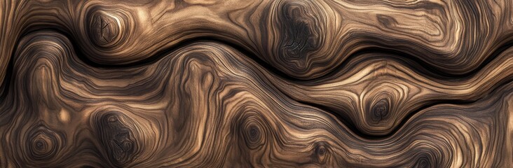 Wall Mural - Decorative walnut wood texture. Wood background. Walnut wood planks background.